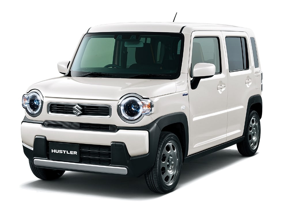 【금연차량】【면책보상 포함】2025년 등록 스즈키 허슬러 HYBRID 확약 플랜,  Bluetooth접속 가능, 내비게이션 탑재