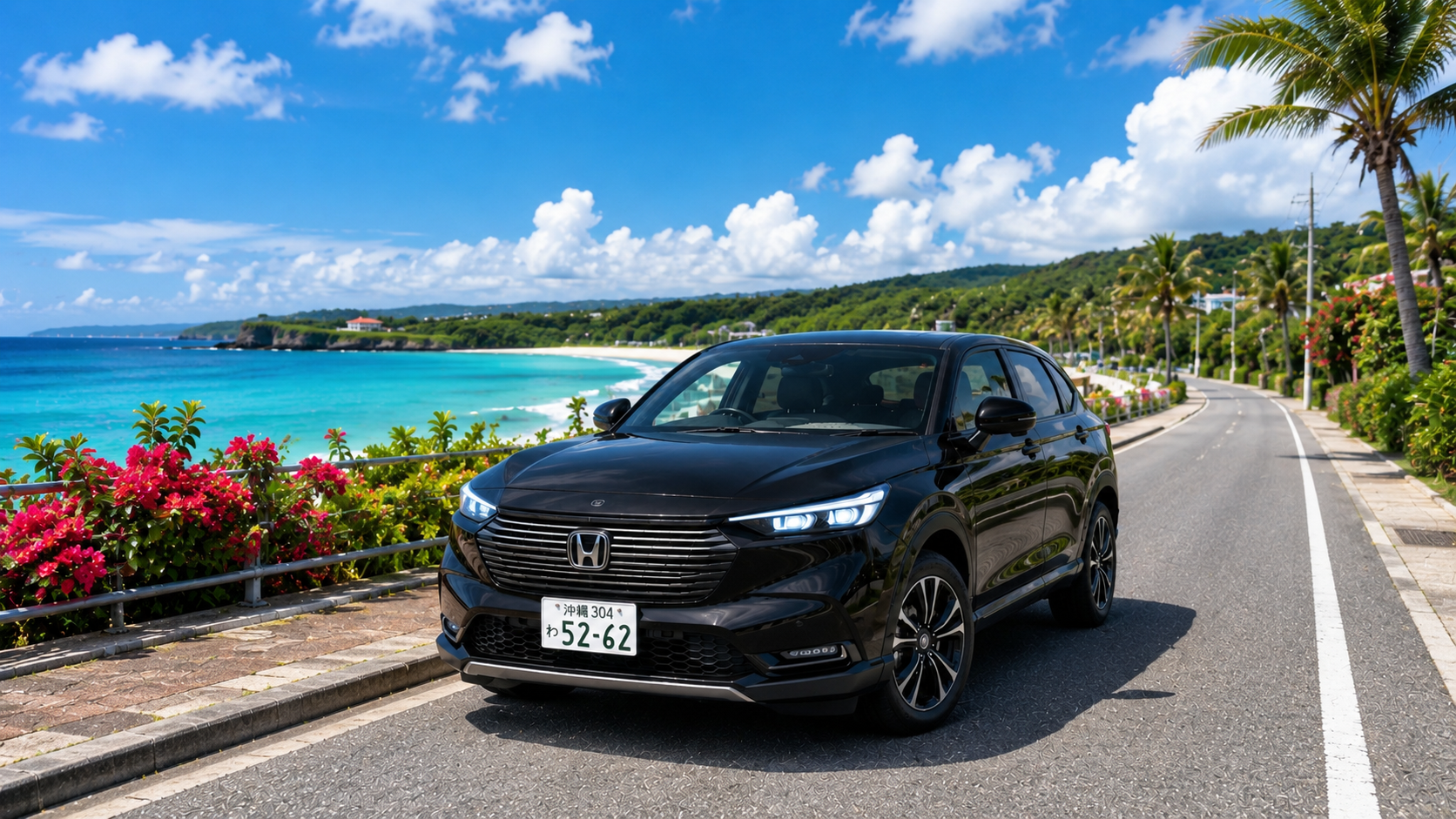 HONDA VEZEL｜나하공항·국제거리·인근 호텔 무료 택시 픽업! 반납 후 송영도 무료!